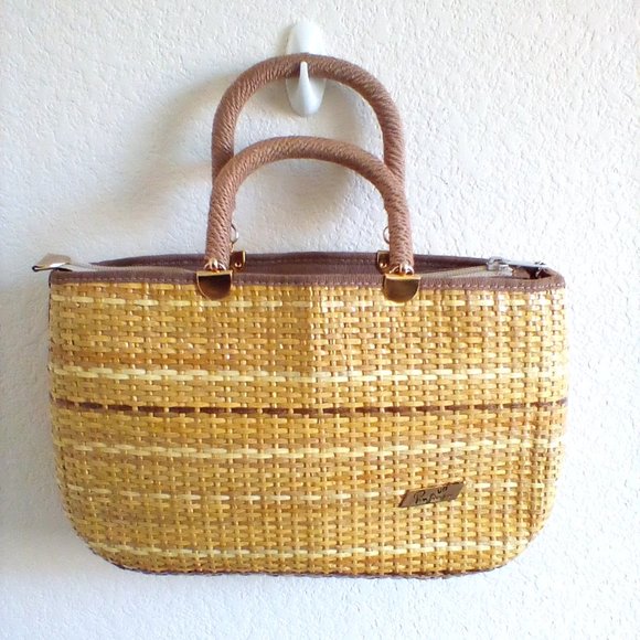 Pier Giorgio Bag  Yellow w/Rope Covered Handles - Picture 1 of 4